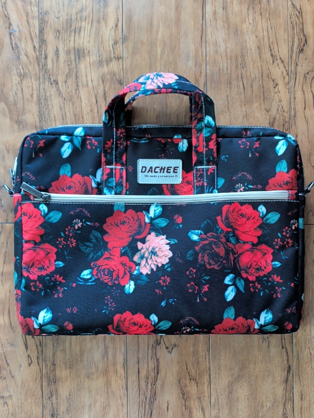 Dachee Floral Laptop Bag Red Rose Print